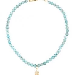 Sydney Evan 14K Yellow Gold & Diamond Tiny Feather Beaded Anklet