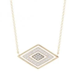 Sydney Evan 14K Yellow Gold, Diamond & Enamel Large Groovy Evil Eye Pendant Necklace