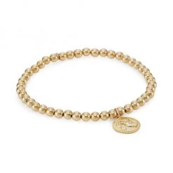 Sydney Evan 14K Yellow Gold & Diamond Aquarius Medallion Bracelet