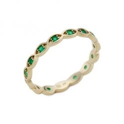 Sydney Evan 14K Yellow Gold & Emerald Eternity Band