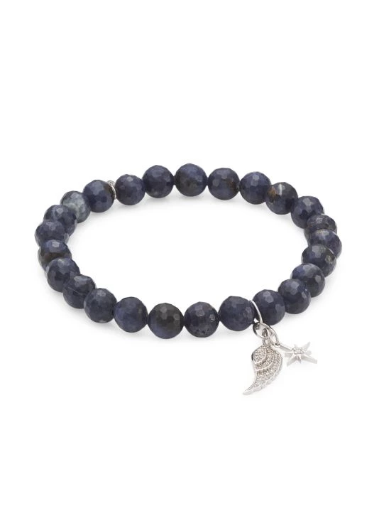 Sydney Evan 14K White Gold, Sapphire & Diamond Mixed-Charm Bracelet 3 Sydney Evan 14K White Gold, Sapphire & Diamond Mixed-Charm Bracelet