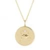 Sydney Evan 14K Yellow Gold & Diamond Large Cancer Medallion Pendant Necklace