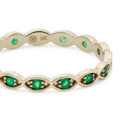 Sydney Evan 14K Yellow Gold & Emerald Eternity Band -Sydney Evan Online Shop unnamed file 30