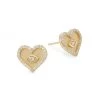 Sydney Evan 14K Yellow Gold & Diamond Evil-Eye Heart Stud Earrings