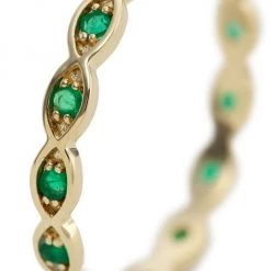 Sydney Evan 14K Yellow Gold & Emerald Eternity Band -Sydney Evan Online Shop unnamed file 31