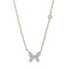 Sydney Evan 14K Yellow Gold, Diamond & Enamel Mini Butterfly Pendant Necklace