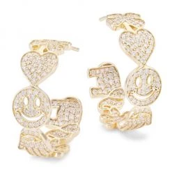 Sydney Evan 14K Yellow Gold & Diamond Medium Icon Hoops