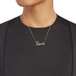 Sydney Evan 14K Yellow Gold & Multi-Stone Rainbow 'Love' Pendant Necklace 5 Sydney Evan 14K Yellow Gold & Multi-Stone Rainbow 'Love' Pendant Necklace -Sydney Evan Online Shop unnamed file 330
