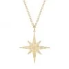 Sydney Evan 14K Yellow Gold Starburst Nugget Pendant Necklace