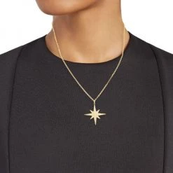 Sydney Evan 14K Yellow Gold Starburst Nugget Pendant Necklace -Sydney Evan Online Shop unnamed file 332