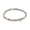 Sydney Evan Yin Yang Mystic Grey Faceted Silverite Bracelet
