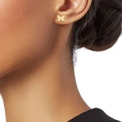 Sydney Evan 14K Yellow Gold Tiny Butterfly Single Stud Earring -Sydney Evan Online Shop unnamed file 385