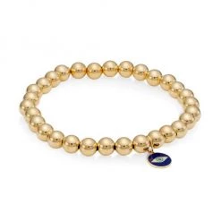 Sydney Evan 14K Yellow Gold Tiny Evil Eye Medallion Bracelet