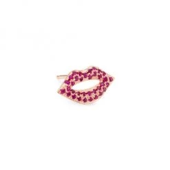 Sydney Evan 14K Rose Gold Ruby Lip Stud