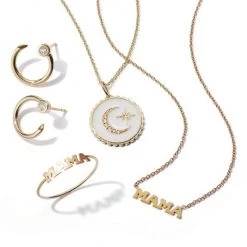 Sydney Evan Medium Diamond, 14K Yellow Gold & Enamel Scalloped Celestial Medallion Necklace -Sydney Evan Online Shop unnamed file 408