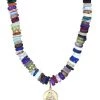 Sydney Evan 14K Yellow Gold, Opal & Ruby Heishi Buddah Charm Beaded Necklace
