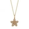 Sydney Evan 14K Yellow Gold & Diamond Plumeria Pendant Necklace
