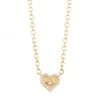 Sydney Evan 14K Yellow Gold & Diamond Small Evil-Eye Heart Pendant Necklace