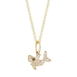 Sydney Evan 14K Yellow Gold & Diamond Shark Pendant Necklace