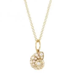 Sydney Evan 14K Yellow Gold & Diamond Small Nautilus-Shell Pendant Necklace