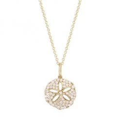 Sydney Evan 14K Yellow Gold & Diamond Sand-Dollar Pendant Necklace