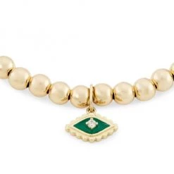 Sydney Evan 14K Yellow Gold, Diamond, & Enamel Evil-Eye Charm Bracelet -Sydney Evan Online Shop unnamed file 45