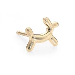 Sydney Evan Mini Balloon Dog Single Stud Earring