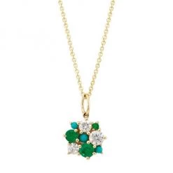 Sydney Evan 14K Yellow Gold & Multi-Gemstone Cluster Pendant Necklace