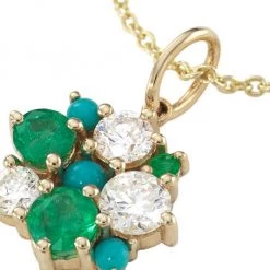 Sydney Evan 14K Yellow Gold & Multi-Gemstone Cluster Pendant Necklace -Sydney Evan Online Shop unnamed file 470