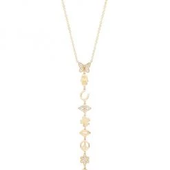 Sydney Evan 14K Yellow Gold & Diamond Icons Lariat Necklace