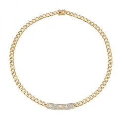 Sydney Evan Luck Icons 14K Yellow Gold & Diamond Bar Necklace