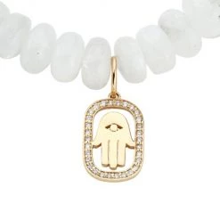 Sydney Evan 14K Yellow Gold, Rainbow Moonstone, & Diamond Hamsa-Charm Bracelet -Sydney Evan Online Shop unnamed file 501