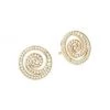 Sydney Evan 14K Yellow Gold & Diamond Spiral Stud Earrings