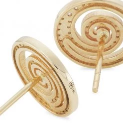 Sydney Evan 14K Yellow Gold & Diamond Spiral Stud Earrings -Sydney Evan Online Shop unnamed file 510