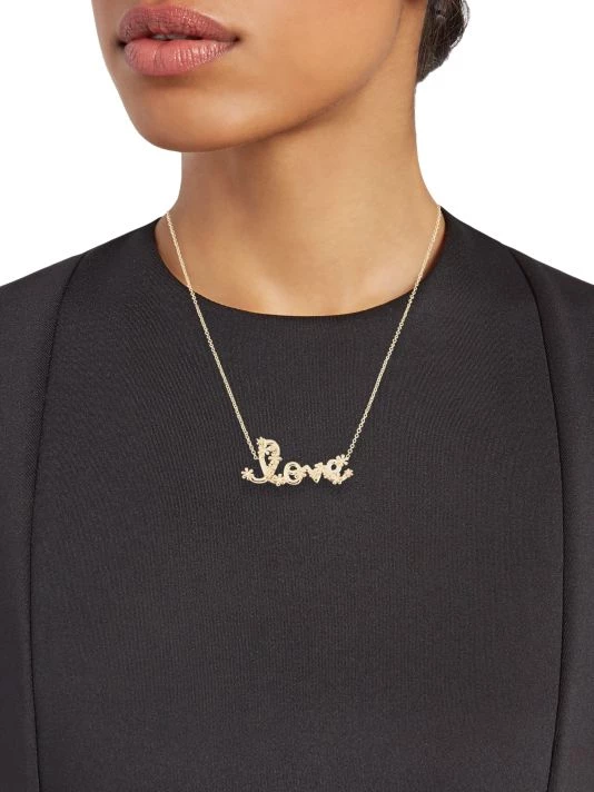Sydney Evan 14K Yellow Gold & Diamond "Love" Pendant Necklace 4 Sydney Evan 14K Yellow Gold & Diamond "Love" Pendant Necklace - Image 2