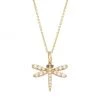Sydney Evan 14K Yellow Gold & Diamond Dragonfly Pendant Necklace
