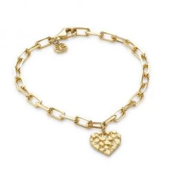 Sydney Evan 14K Yellow Gold Heart Charm Bracelet