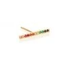 Sydney Evan Multicolor Sapphire & 14K Yellow Gold Single Bar Stud Earring