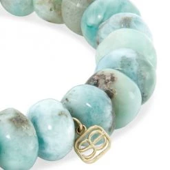 Sydney Evan 14K Yellow Gold, Larimar, & Diamond Evil-Eye Heart Charm Bracelet -Sydney Evan Online Shop unnamed file 559