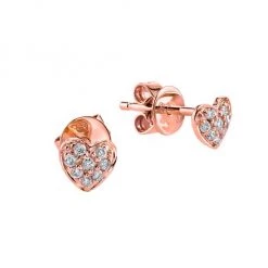 Sydney Evan Diamond & 14K Rose Gold Heart Single Stud Earring -Sydney Evan Online Shop unnamed file 585