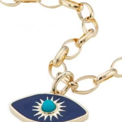 Sydney Evan 14K Yellow Gold, Enamel, & Turquoise Evil-Eye Charm Anklet -Sydney Evan Online Shop unnamed file 602