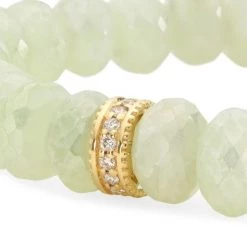 Sydney Evan 14K Yellow Gold, Mystic Prehnite, & Diamond Stretch Bracelet -Sydney Evan Online Shop unnamed file 613