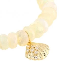 Sydney Evan 14K Yellow Gold, Opal, & Diamond Clamshell Pendant Necklace -Sydney Evan Online Shop unnamed file 617