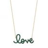 Sydney Evan 14K Yellow Gold & Emerald "Love" Pendant Necklace