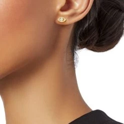 Sydney Evan 14K Yellow Gold & Diamond Large Evil-Eye Stud Earrings -Sydney Evan Online Shop unnamed file 628