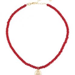 Sydney Evan 14K Yellow Gold & Ruby Sitting Buddah Beaded Anklet