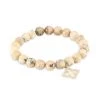 Sydney Evan Diamond, Smoky Quartz & 14K Yellow Gold Flower Beaded Stretch Bracelet