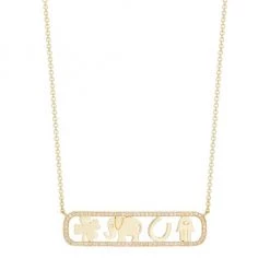 Sydney Evan 14K Yellow Gold & Diamond Icon Bar Necklace