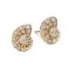 Sydney Evan 14K Yellow Gold & Diamond Nautilus-Shell Stud Earrings