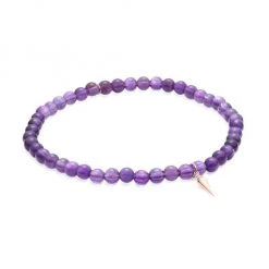 Sydney Evan 14K Rose Gold & Diamond Beaded Tiny Spike Charm Bracelet For Men